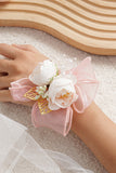 Light Green Rose Wrist Corsage for Prom Wedding Party