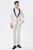 Light Pink Shawl Lapel Men's Blazer