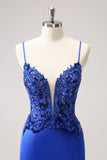 Sparkly Royal Blue Sequin Tight Short Prom Dress With Lace Up Back