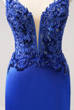 Sparkly Royal Blue Sequin Tight Short Prom Dress With Lace Up Back