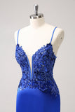 Sparkly Royal Blue Sequin Tight Short Prom Dress With Lace Up Back