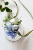 Blue Wedding Wrist Flower for Bridesmaid