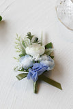 Delicate Men's Blush Boutonniere for Wedding Party