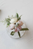 Delicate Men's Blush Boutonniere for Wedding Party