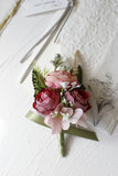 Delicate Men's Blush Boutonniere for Wedding Party