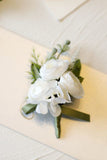 Delicate Men's Blush Boutonniere for Wedding Party