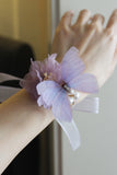 Pretty Purple Butterfly Wrist Flower For Bridesmaid