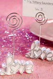 LOVE Circle Siver Place Cards Holder