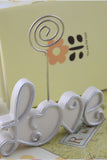 LOVE Circle Siver Place Cards Holder