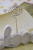 LOVE Circle Siver Place Cards Holder