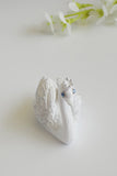 White Swan Shape Place Card Holder