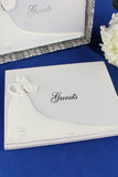 White Wedding Guest Signature Book