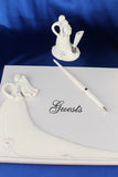 White Wedding Guest Signature Book