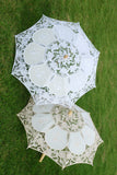 Vintage White Mesh Lace Wedding Umbrella