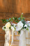 Yellow Wedding Aisle & Chair Decoration Flowers with Ribbon