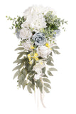 Blue White Wedding Flower with Rose