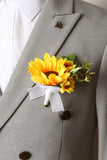 Sun Flower Wrist Corsage and Men's Boutonniere Set for Wedding Party