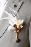 Cute Men's Boutonniere for Autumn Weddings