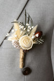 Cute Men's Boutonniere for Autumn Weddings