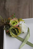 Green Wrist Corsage for Garden Wedding