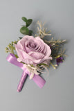 Beautiful Purple Men's Boutonniere for Wedding Party