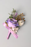 Beautiful Purple Men's Boutonniere for Wedding Party