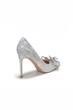 Shiny Champagne Crystal Bridal High Heel Shoes