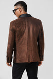 Brown Glitter Shawl Lapel Men's Formal Blazer