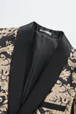 Black Golden Embroidery Men's Blazer