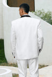 White Shawl Lapel One Button 3 Piece Men's Prom Suits