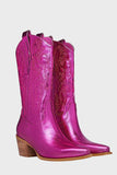 Fuchsia Embroidered Cowgirl Boots