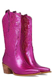 Fuchsia Embroidered Cowgirl Boots