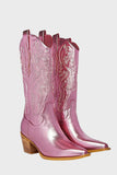 Fuchsia Embroidered Cowgirl Boots