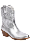 Golden Fashion Embroidered Round Toe Cowgirl Boots