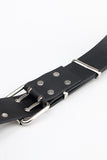 Black Casual Punk Style Decorative Belt