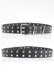 Black Casual Punk Style Decorative Belt