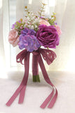 Dark Purple Wedding Handing Flowers