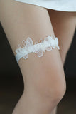 White Butterfly Lace Bridal Garters（Set of 3 ）