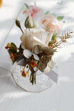 Apricot Wrist Corsage and Boutonniere Set