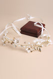 White Handmade Flower Bridal Headpiece