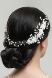 White Rose Pearl Bridal Hair Accessory