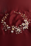 White Bridal Flower Rhinestone Hair Accessory