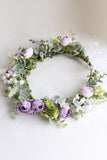 Blue Fairy Forest Style Bridal Wreath Flower Vine Headdress