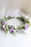 Blue Fairy Forest Style Bridal Wreath Flower Vine Headdress