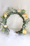 Blue Fairy Forest Style Bridal Wreath Flower Vine Headdress