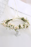 Blush Sweet Simulation Rose Wreath Bridesmaid Flower Girl Headdress