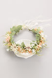 Orange Artificial Daisy Flower Adjustable Pastoral Style Wreath