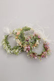 Orange Artificial Daisy Flower Adjustable Pastoral Style Wreath