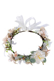 Champagne Bride Headdress Simulation Forest Camellia Wreath