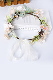 Champagne Bride Headdress Simulation Forest Camellia Wreath